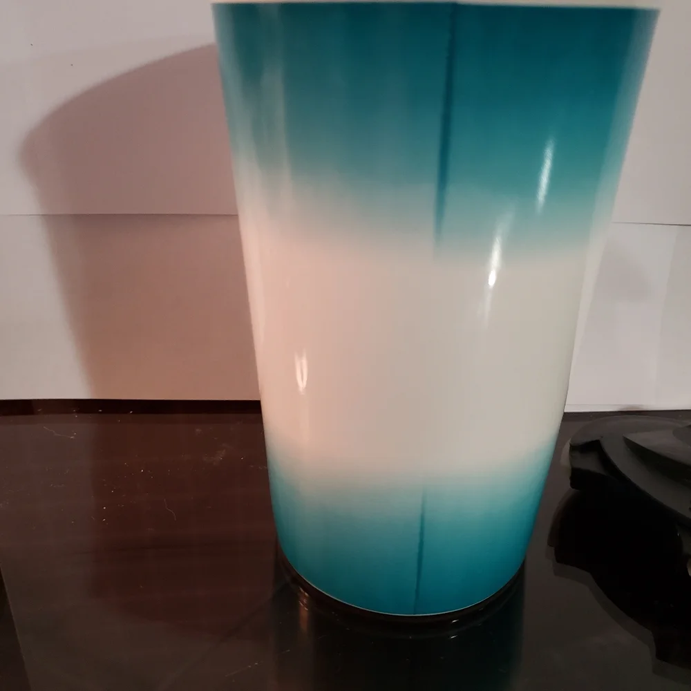 Starbucks 8oz Ceramic Ombre‎ Teal w/lid